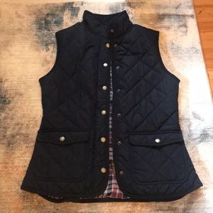 Navy quilted vest